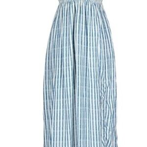 Inspired Hearts Blue and White Striped Maxi Skirt
